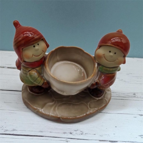 Yankee Candle Holder Ronnie Walter Christmas Kids and Kirkland Snowman Lantern - Picture 3 of 15